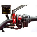 DBK Special Parts (Ducabike) Mirror Mount Handlebar Clamp for Brembo Semi-radial, RCS, and Performance Technology Master Cylinders - M8x1.25 - Right Hand Thread DBK Special Parts (Ducabike) Mirror Mount Handlebar Clamp for Brembo Semi-radial, RCS, and Performance Technology Master Cylinders - M8x1.25 - Right Hand Thread